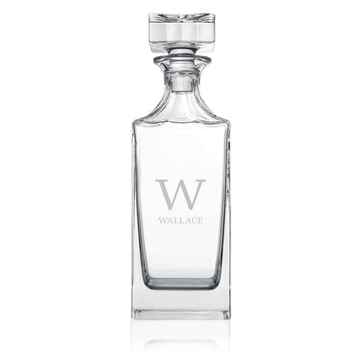Personalised Timeless Monogram Square Decanter By Really Cool Gifts