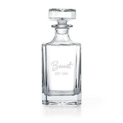 Personalised Classic Signature Square Decanter by Really Cool Gifts Really Cool Gifts