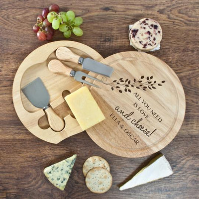 Personalised 'all You Need Is Love' Round Cheese Board by Really Cool Gifts Really Cool Gifts