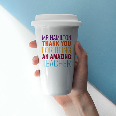 Personalised Amazing Teacher Travel Mug by Really Cool Gifts Really Cool Gifts