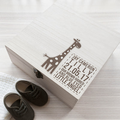 Personalised Baby Giraffe Keepsake Box By Really Cool Gifts