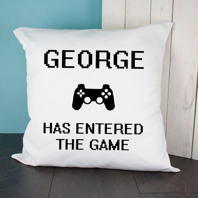Personalised Baby Has Entered The Game Cushion Cover By Really Cool Gifts