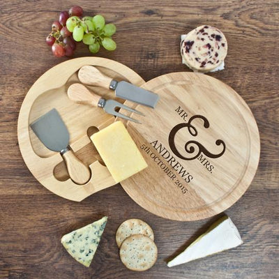 Personalised Classic Couples' Round Cheese Board by Really Cool Gifts Really Cool Gifts