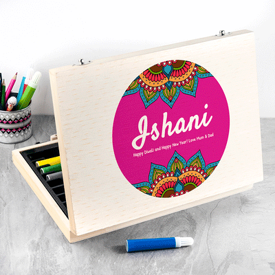 Personalised Diwali Rangoli Colouring Set by Really Cool Gifts