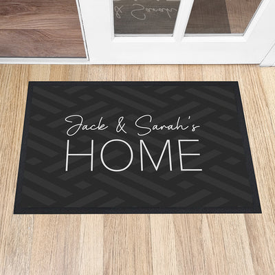 Personalised Grey Pattern Doormat by Really Cool Gifts Really Cool Gifts