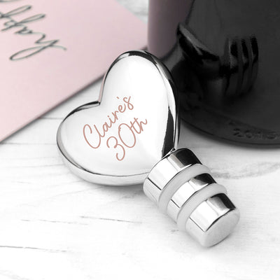 Personalised Heart Shaped Wine Bottle Stopper by Really Cool Gifts Really Cool Gifts