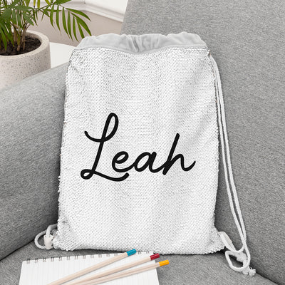 Personalised Kids Hidden Message Sequin Bag - Silver by Really Cool Gifts