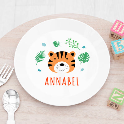 Personalised Kids Jungle Animal Plastic Plate by Really Cool Gifts