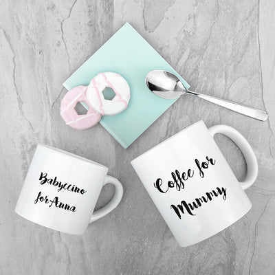 PERSONALISED MUMMY & ME COFFEE AND CATCH UP MUGS Really Cool Gifts