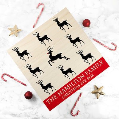 Personalised Reindeer Family Christmas Eve Box By Really Cool Gifts