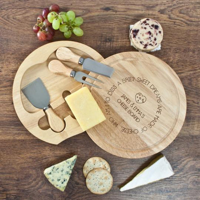 Personalised 'sweet Dreams Are Made Of Cheese' Round Cheese Board by Really Cool Gifts Really Cool Gifts