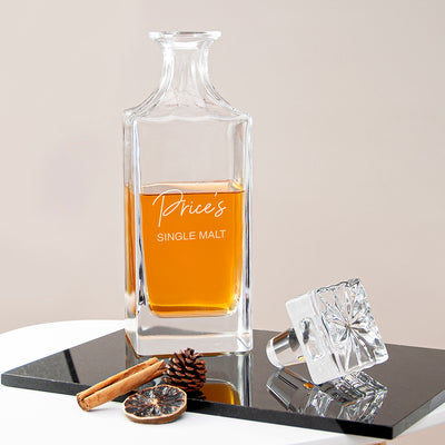 Personalised Timeless Signature Square Decanter By Really Cool Gifts