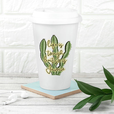 Personalised Tough As Cactus Eco Travel Mug by Really Cool Gifts Really Cool Gifts