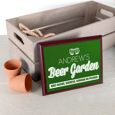 Personalised Welcome To My Beer Garden Plaque by Really Cool Gifts Really Cool Gifts