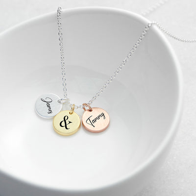 Personalised You & Me 3 Disc Necklace by Really Cool Gifts Really Cool Gifts