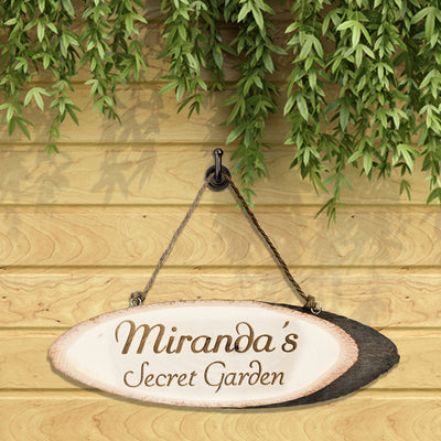 Secret Garden Personalised Wooden Sign by Really Cool Gifts Really Cool Gifts