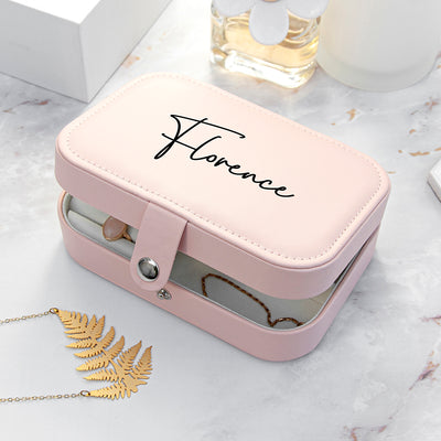 Personalised Blush Pink Jewellery Case by Really Cool Gifts Really Cool Gifts